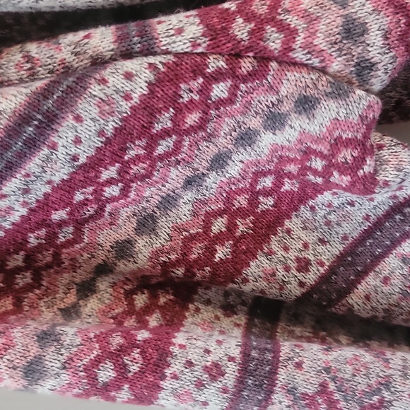 Nautica Fair Isle Print Soft Robe Shawl Collar - Picture 2 of 9